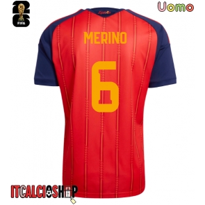 Spagna Mikel Merino #6 Prima Maglia Mondiali 2026 Manica Corta